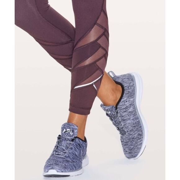 Lululemon Motionful 7/8 Tight 25” Black Cherry plum purple zip pocket mesh - Picture 2 of 8